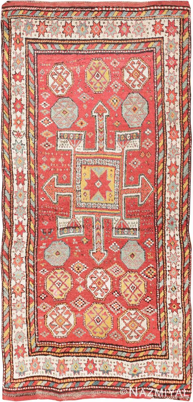 Antique Tribal Caucasian Kazak Rug 47655 Nazmiyal