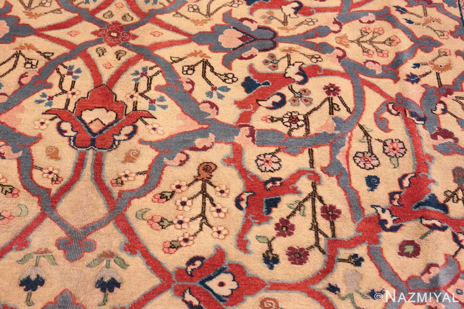 Close-up Antique Persian Tabriz rug 47432 by Nazmiyal