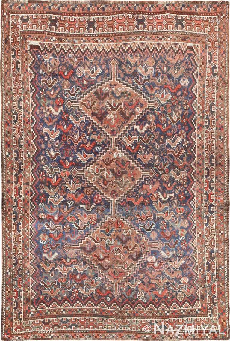 Tribal Antique Persian Afshar Rug 47551 Nazmiyal