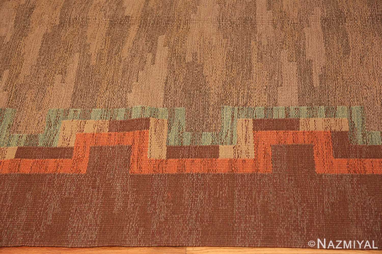 Border vintage Swedish Scandinavian rug 47670 by Nazmiyal