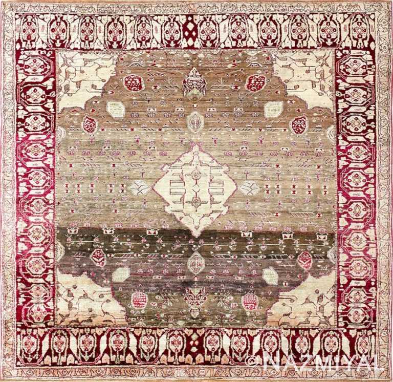 Breathtaking Rare Antique Silk Agra Rug 47596 Nazmiyal Antique Rugs