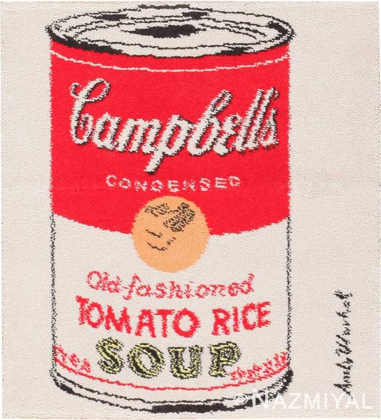Vintage Andy Warhol Campbell Soup Rug 47694 Nazmiyal