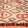 Border Rare White and Red Vintage Moroccan carpet 47954 by Nazmiyal
