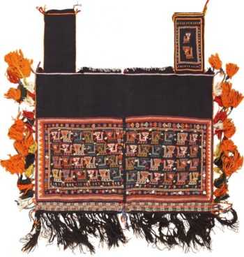 Collectible Antique Persian Qashqai Tribal Horse Cover 47880 Nazmiyal