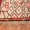 Corner Rare White and Red Vintage Moroccan carpet 47954 by Nazmiyal