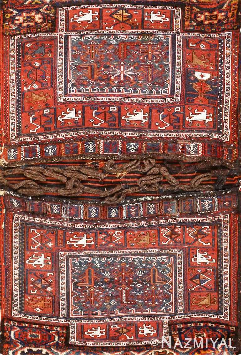 Antique Persian Tribal Bakhtiari Saddle Bag 47881 Nazmiyal