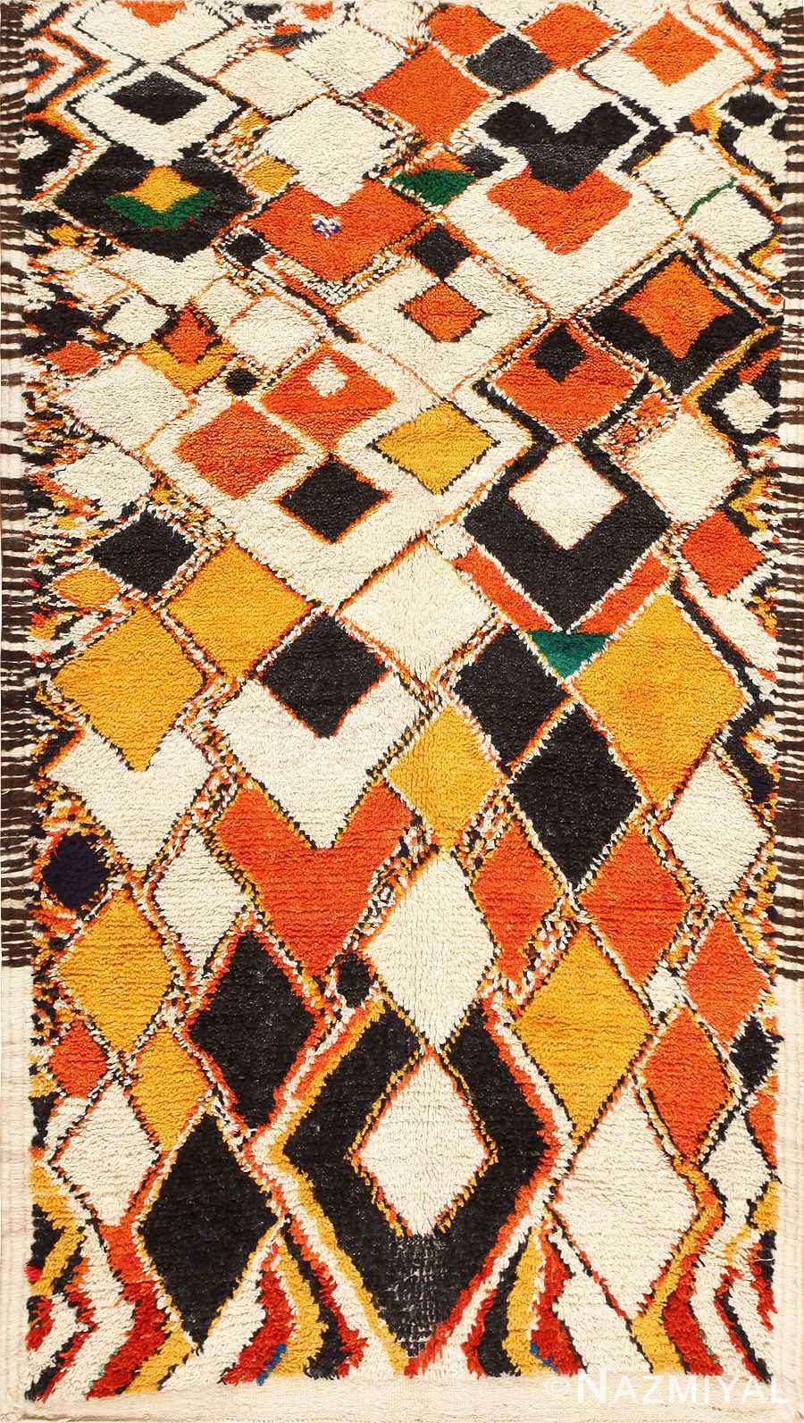 Primitive Vintage Moroccan Rug 47936 by Nazmiyal
