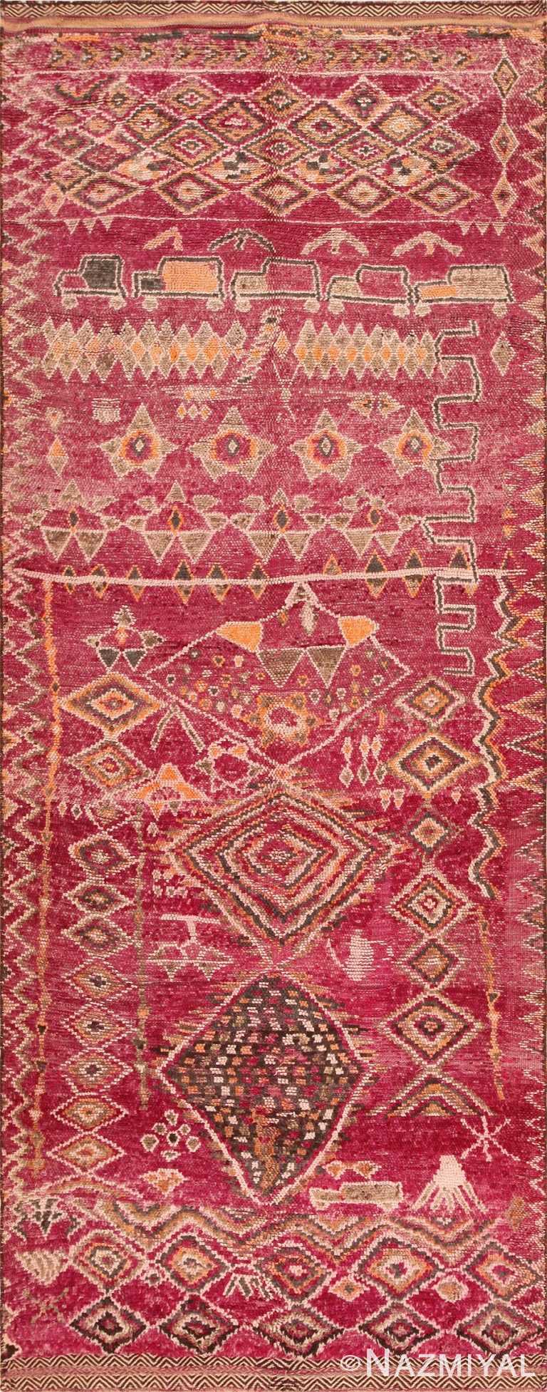 Colorful Vintage Moroccan Rug 47960 Detail/Large View
