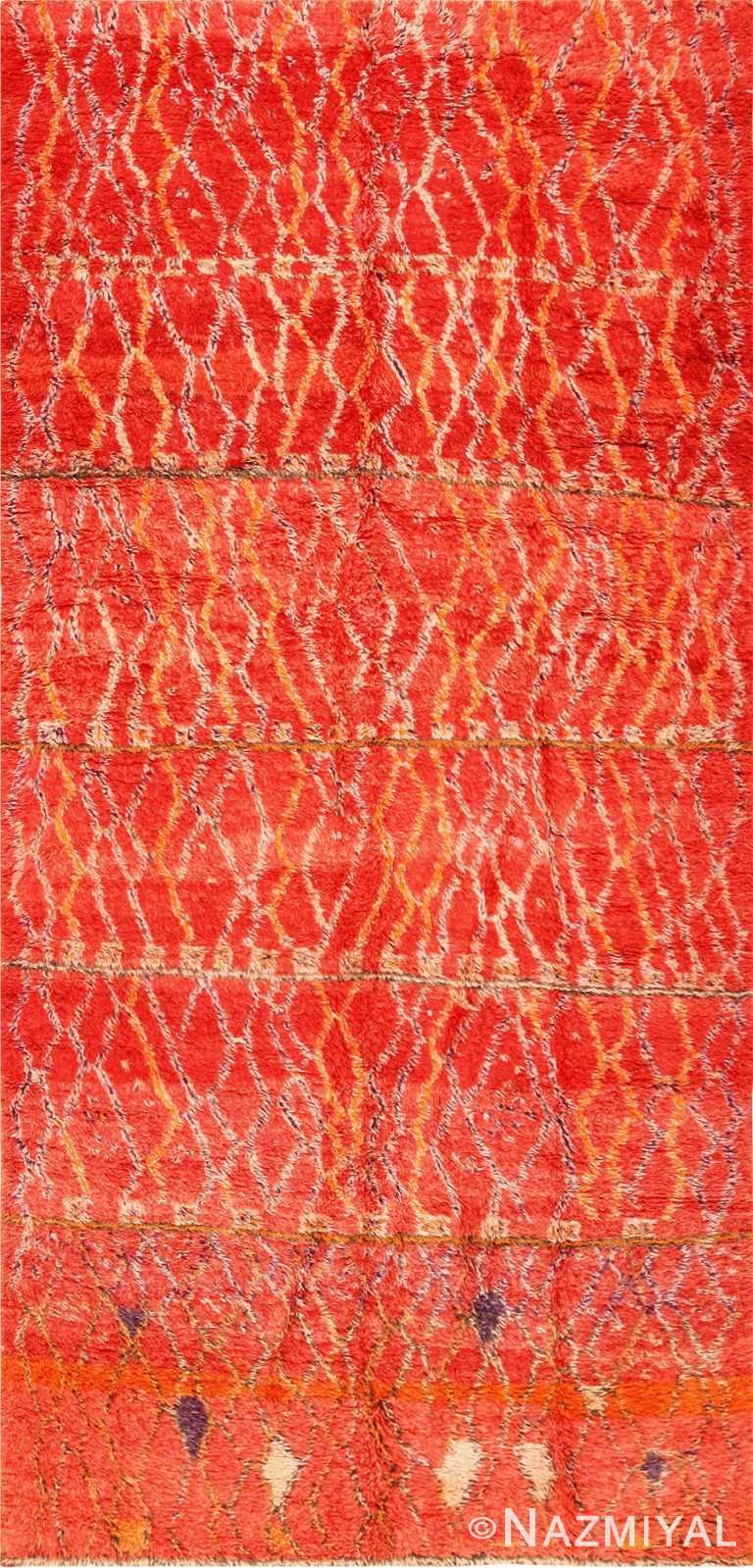 Red Vintage Berber Moroccan Carpet 47959 Nazmiyal