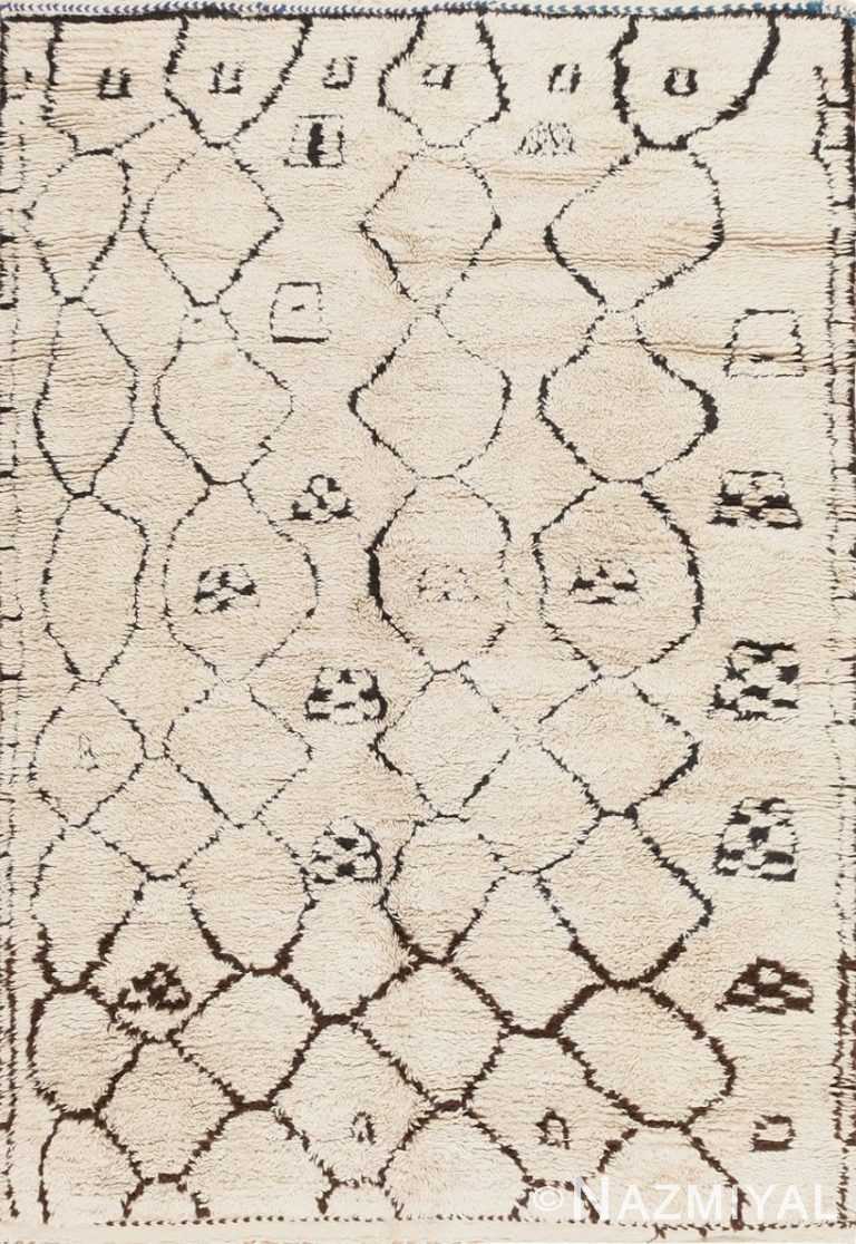 Vintage Moroccan Beni Ourain Carpet 47948 Nazmiyal Antique Rugs