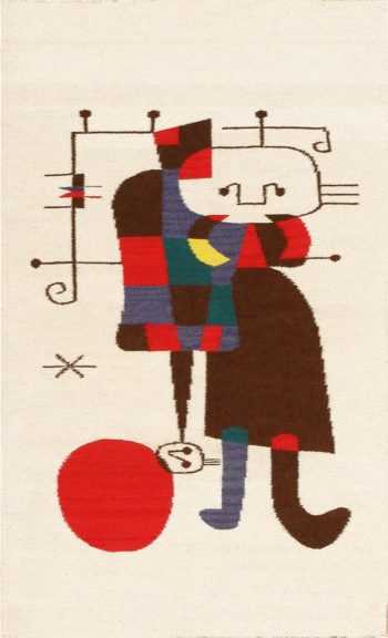 Joan Miro Inspired Mid Century Tapestry Rug 47988 Nazmiyal