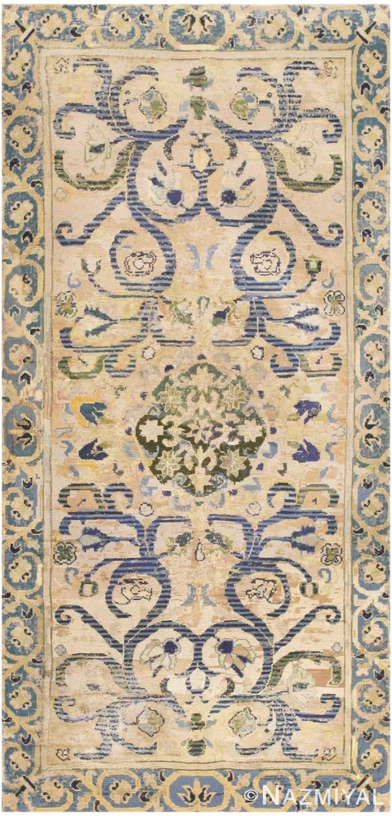 17th Century Spanish Needlepoint Carpet 48028 Nazmiyal