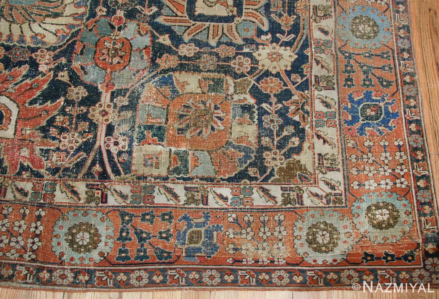 antique 17th century persian vase kerman carpet 45770 corner Nazmiyal