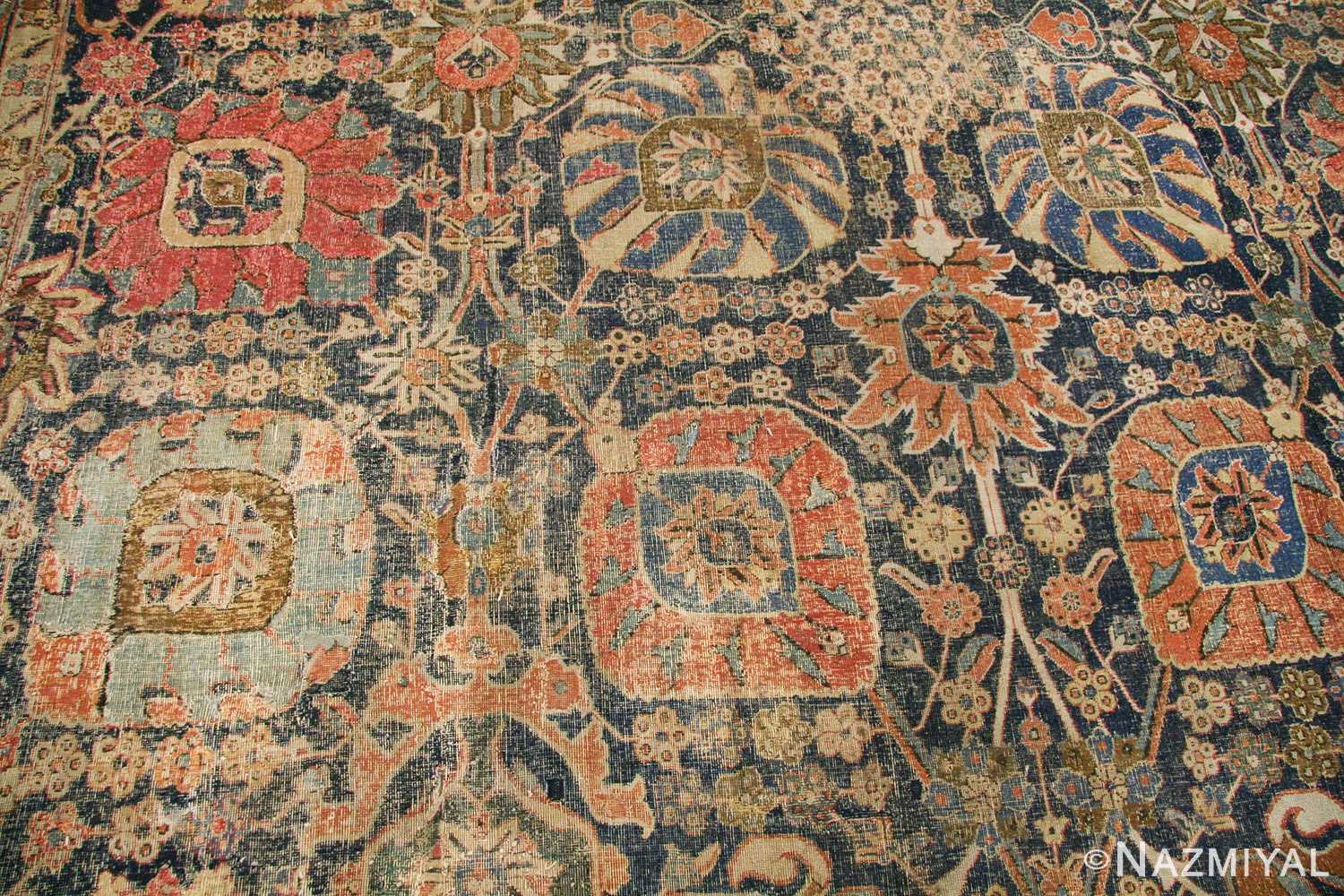 antique 17th century persian vase kerman carpet 45770 green Nazmiyal