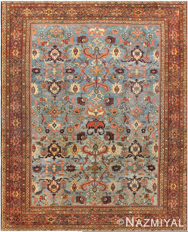 Blue Antique Tribal Persian Sultanabad 19th Century Rug 47973