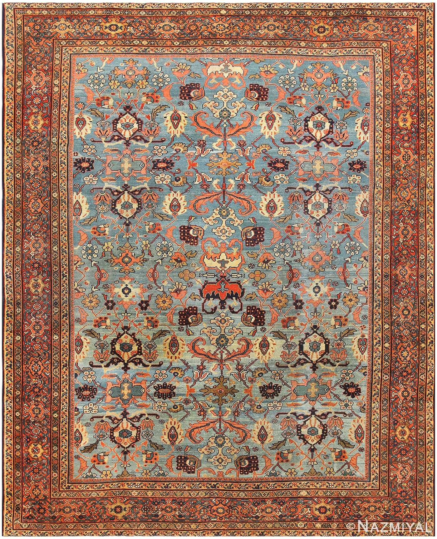 Blue Antique Tribal Persian Sultanabad 19th Century Rug 47973