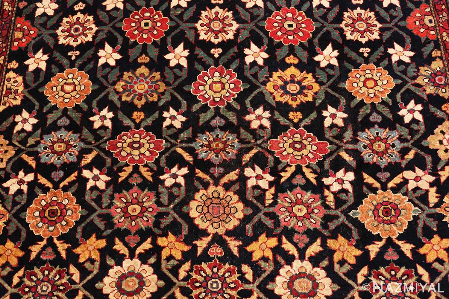 Background Antique Caucasian Karabagh runner rug 48096 by Nazmiyal