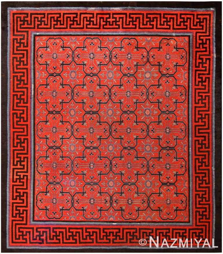 Early 18th Century Antique Chinese Geometric Rug 48032 Detail/Large View