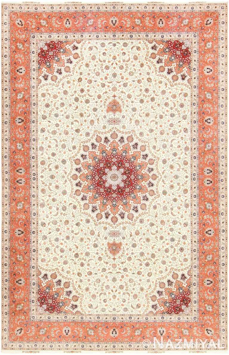 Persian Silk & Wool Tabriz Rug Detail/Large View