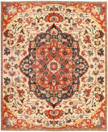 Oversized Antique Persian Sarouk Farahan Carpet 46926 Nazmiyal