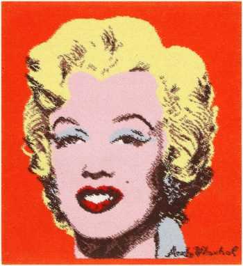 Vintage Marilyn Monroe Rug by Andy Warhol 48213 Nazmiyal