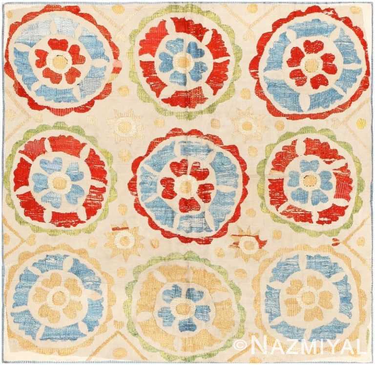 Antique Ottoman Embroidery Rug 8053 Nazmiyal