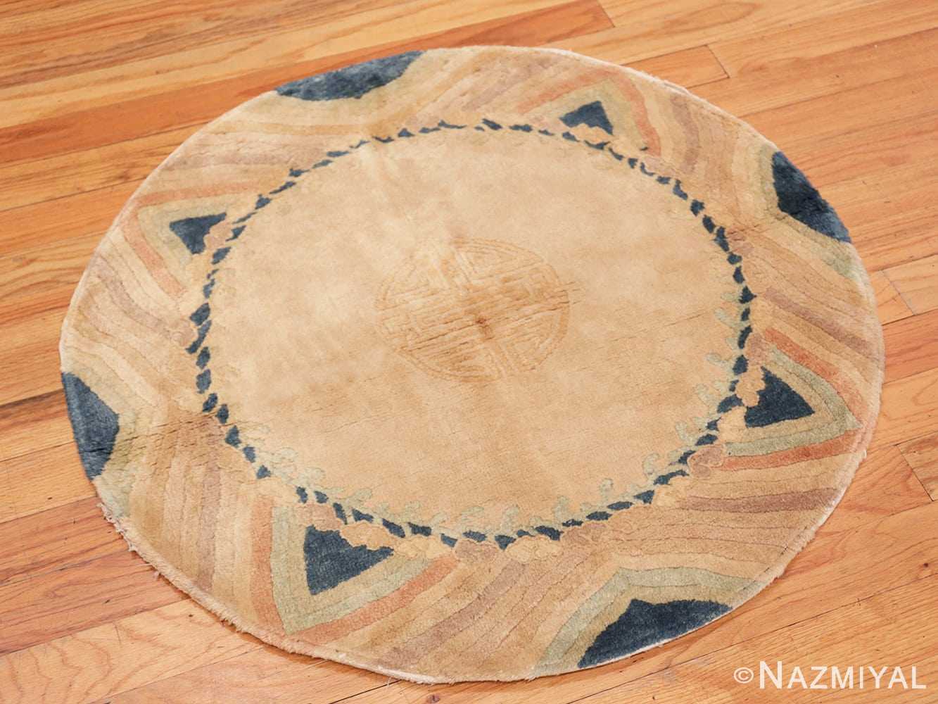 Full Vintage Chinese Art Deco Round rug 48051 by Nazmiyal