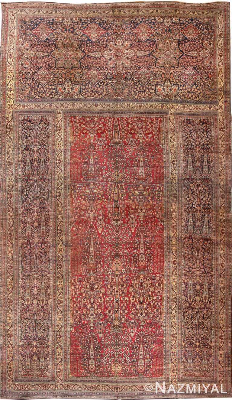 Antique Oversized Persian Kerman Carpet 48210 Nazmiyal