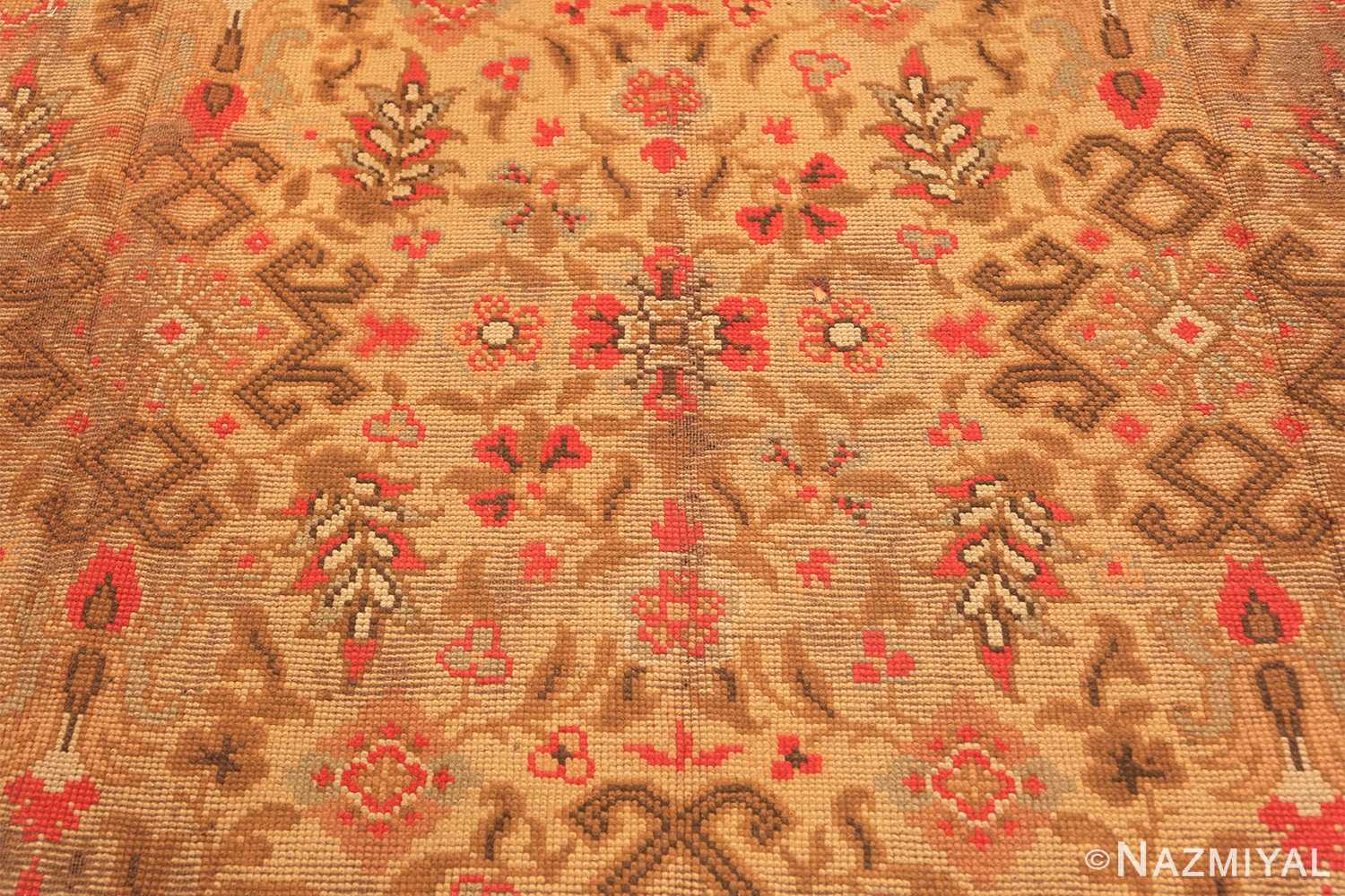 Background Large Shabby chic Antique Irish Donegal carpet 2688 by Nazmiyal