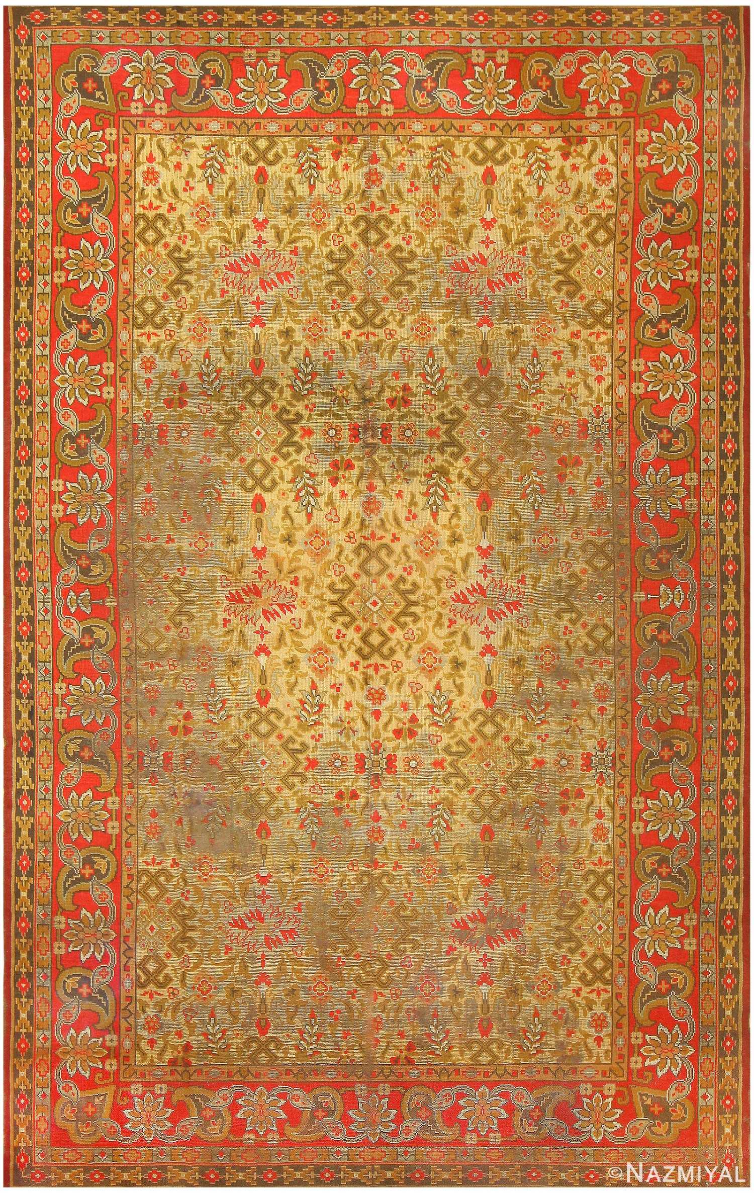 Large Antique Irish Donegal Carpet 2688 Nazmiyal