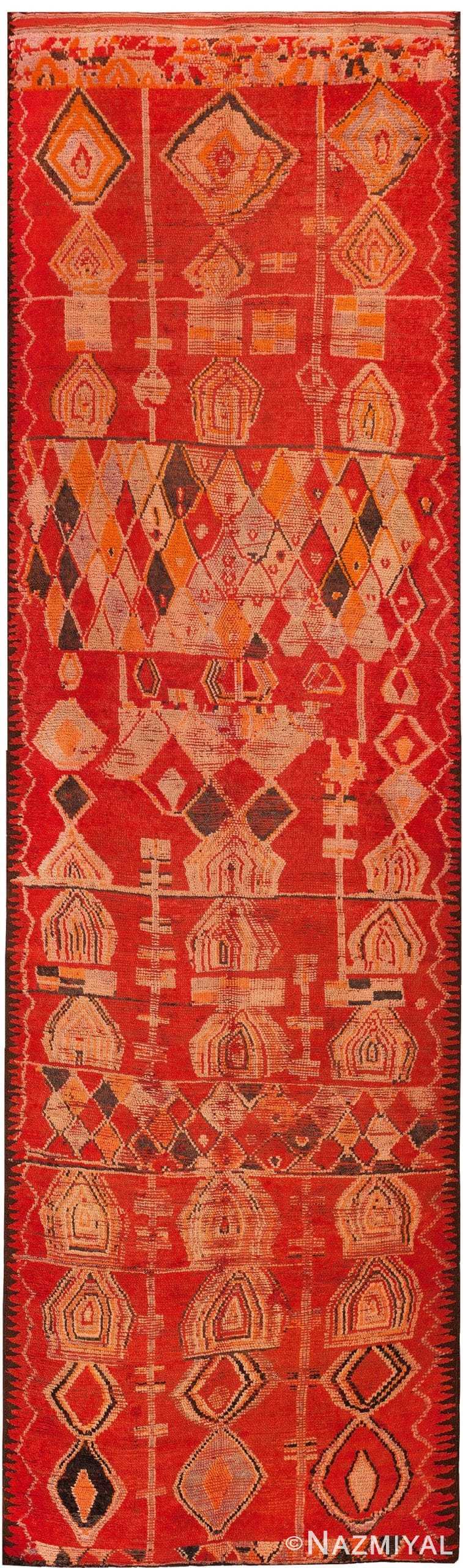 Vintage Red Moroccan Rug 45832 Detail/Large View