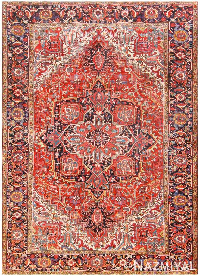 Antique Persian Heriz Carpet 48309 Nazmiyal Antique Rugs