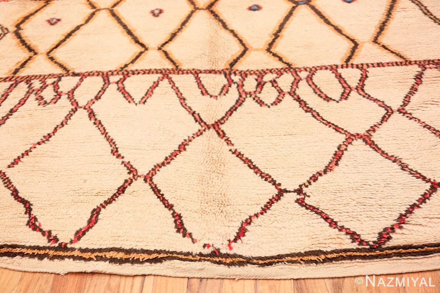 Border Folk Art Mid Century Vintage Tribal Moroccan rug 48354 by Nazmiyal