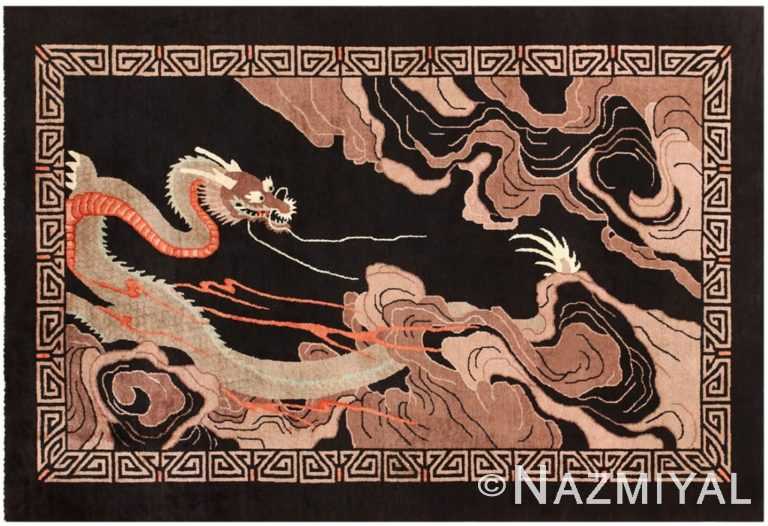Antique Chinese Dragon Rug 48403 Detail/Large View
