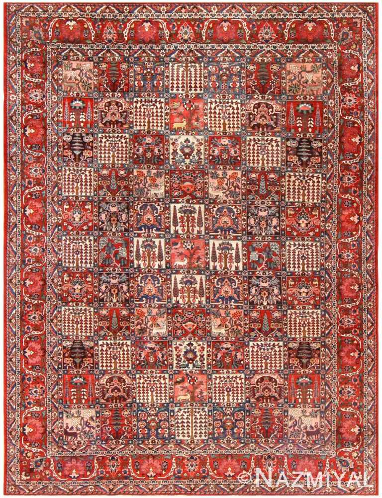Antique Room-Sized Persian Bakhtiari Rug 48317 Detail/Large View