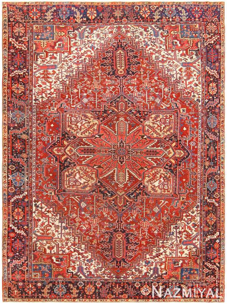 Antique Room Sized Persian Heriz Rug 48315 Detail/Large View