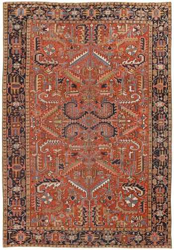 Antique Persian Heriz Rug 50138 Nazmiyal Antique Rugs