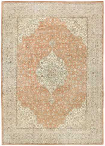 Vintage Silk and Wool Persian Tabriz Rug 50081 Detail/Large View