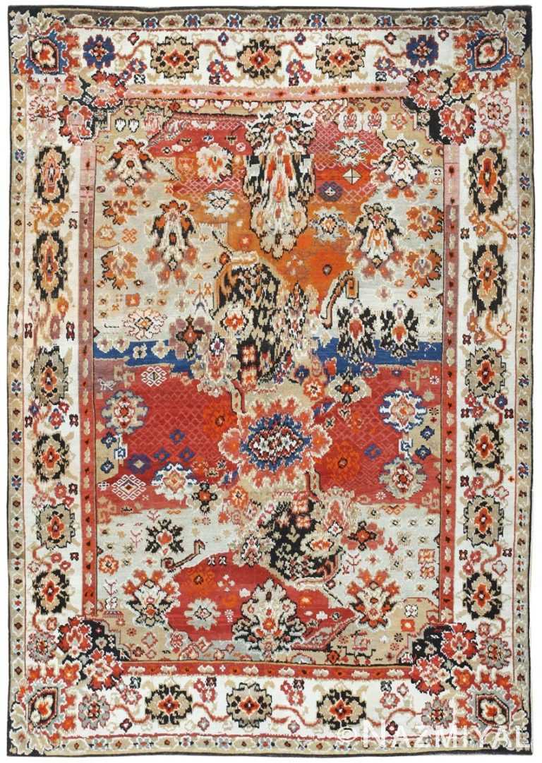 Small Antique Primitive Caucasian Karabagh Rug #50046 by Nazmiyal Antique Rugs