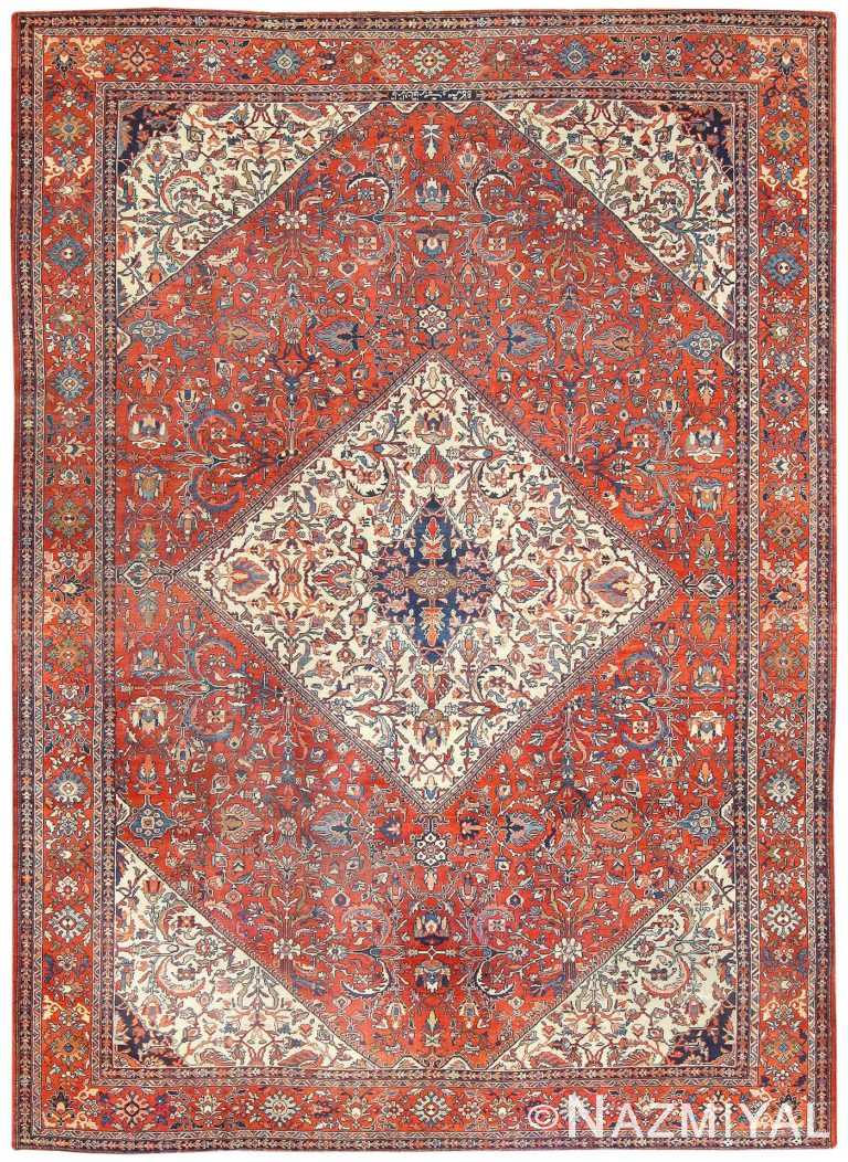 Antique Persian Farahan Rug 50056 Detail/Large View