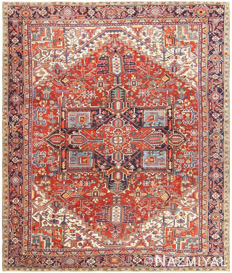 Antique Persian Heriz Rug 48312 Detail/Large View