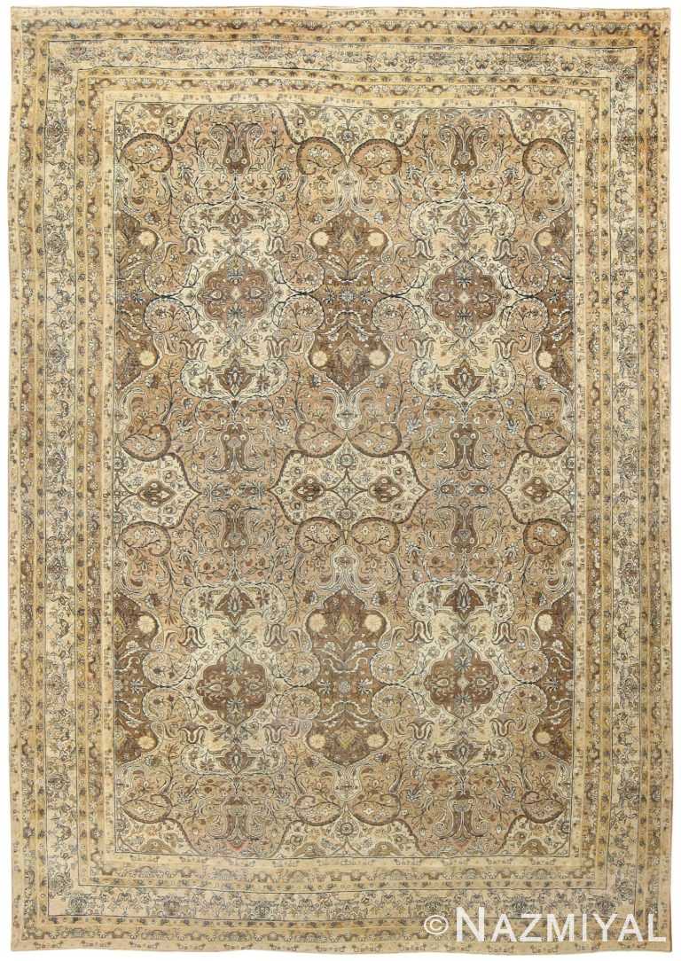 Large Soft Color Antique Persian Kerman Area Rug #50147 by Nazmiyal Antique Rugs