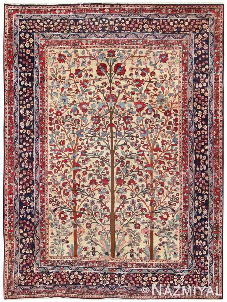 Antique Persian Khorassan Rug with Tree of Life Design 50129 Nazmiyal