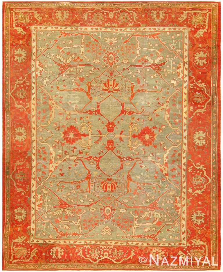 Antique Turkish Oushak Carpet 47419 Nazmiyal Antique Rugs