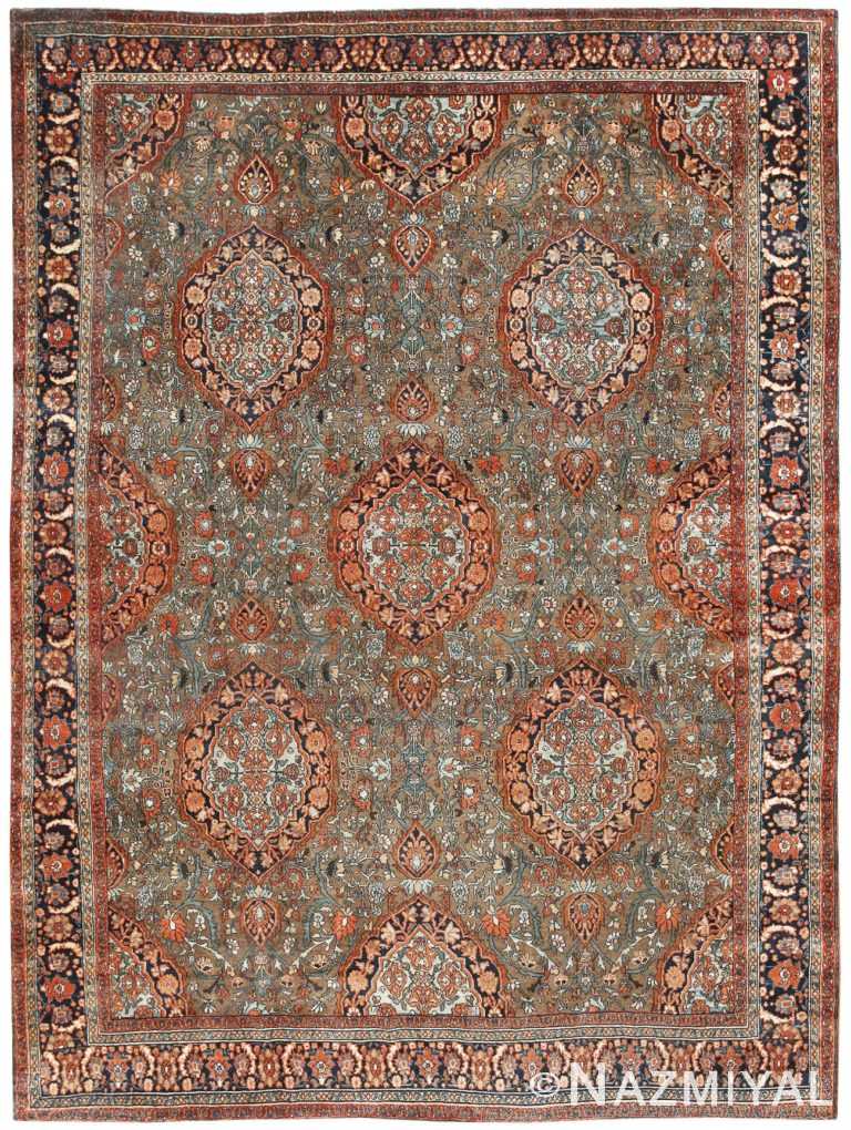 Antique Persian Bibikabad Rug 50156 Detail/Large View
