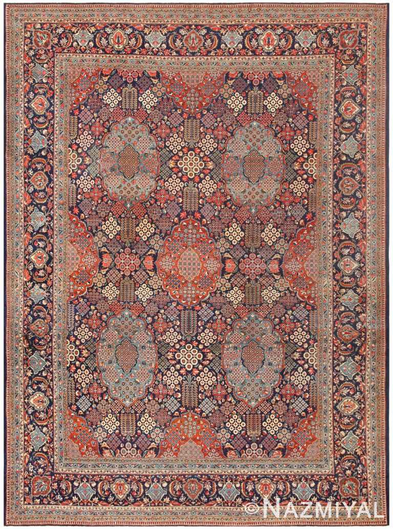 Antique Persian Dabir Kashan Rug 50022 Detail/Large View