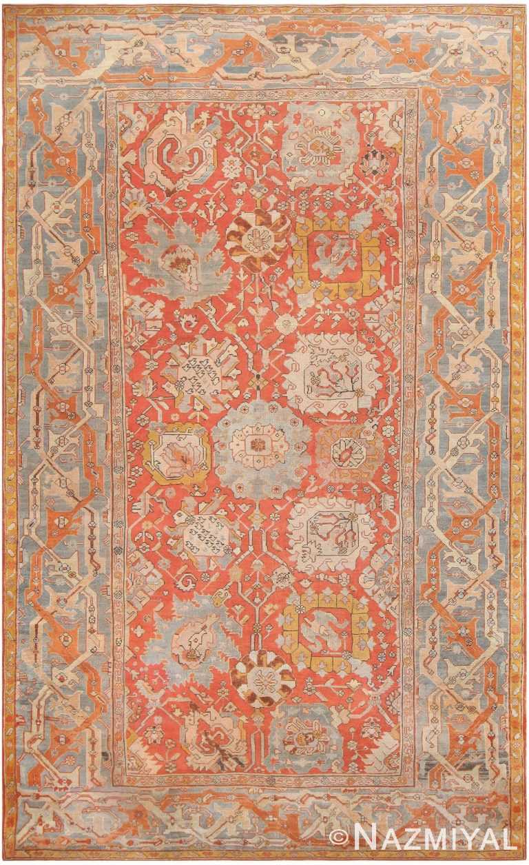 Antique Turkish Oushak Carpet 48127 Nazmiyal