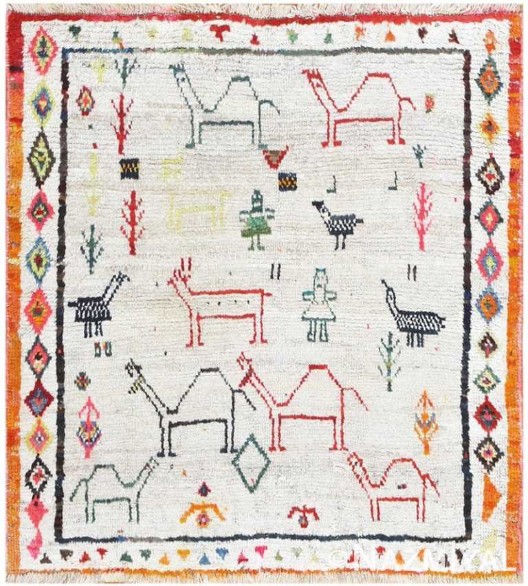 Vintage Persian Gabbeh Carpet 48487 Nazmiyal