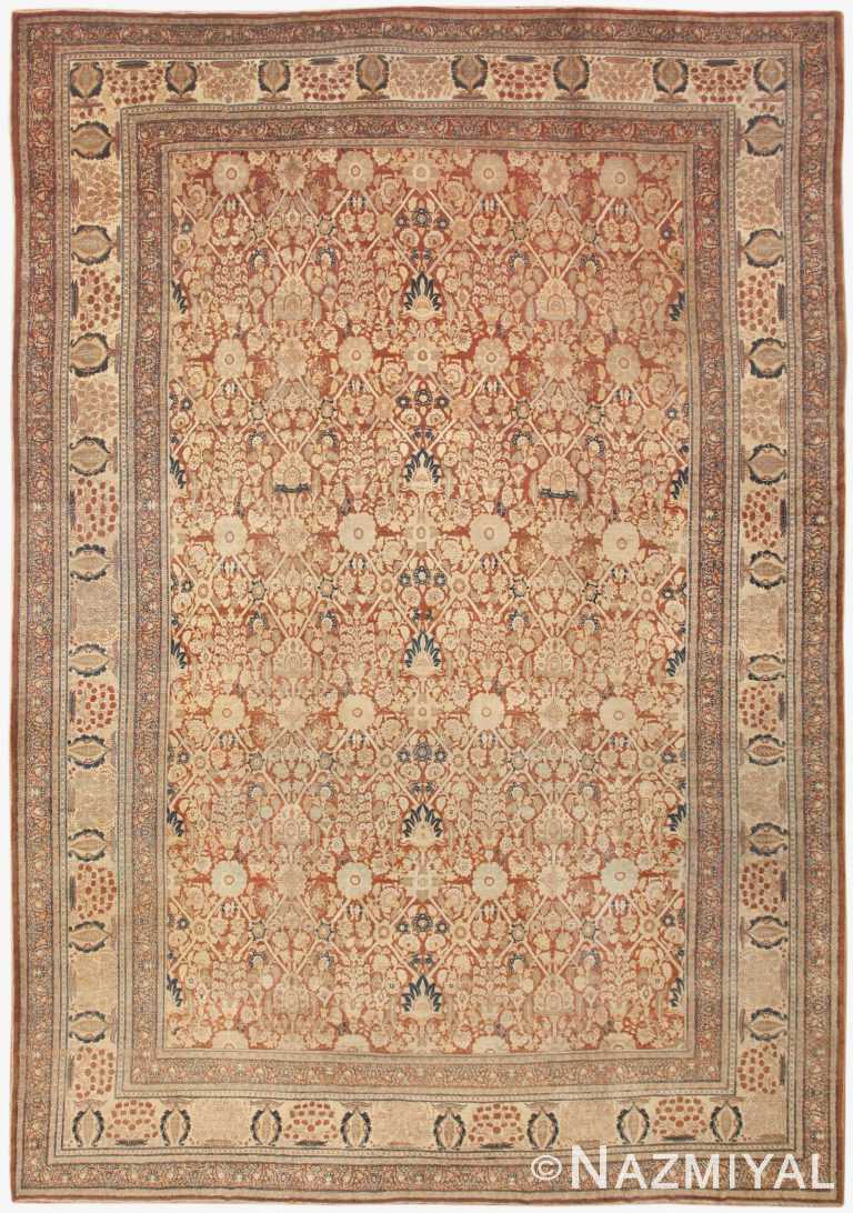 Antique Persian Haji Jalili Tabriz Carpet 46807 Nazmiyal