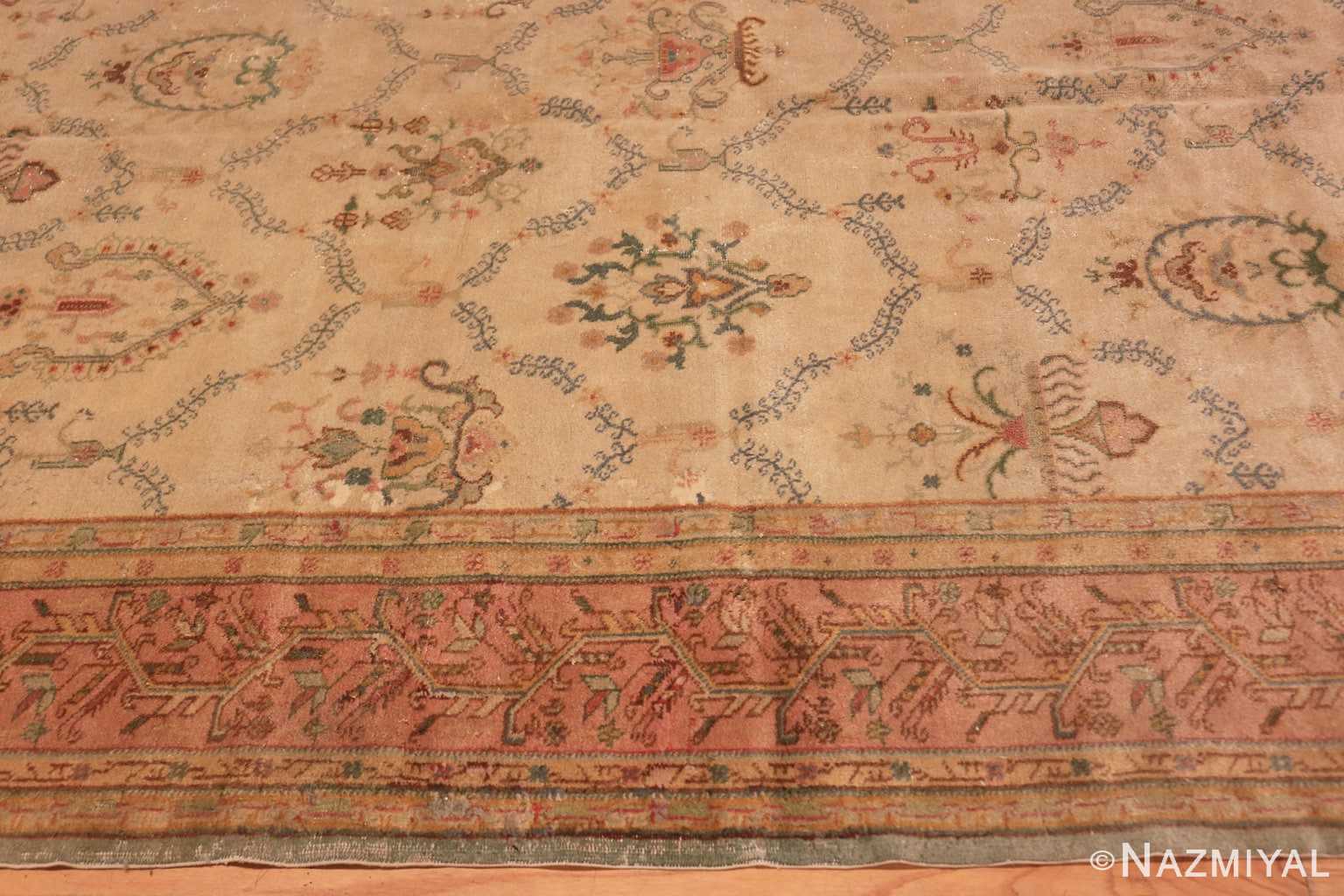 Border Vintage Turkish Sivas carpet 50327 by Nazmiyal Antique Rugs in NYC